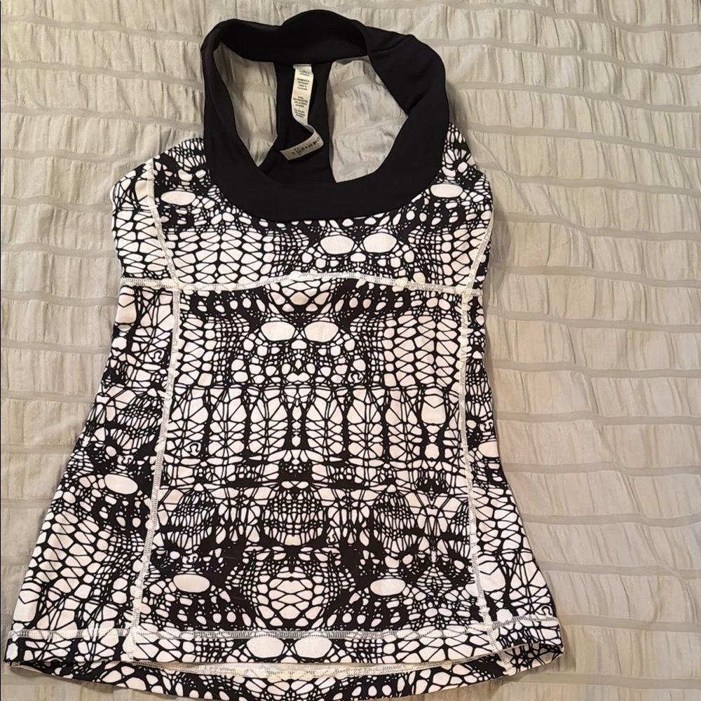 Black and White Patterned Tank Top